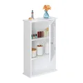Relaxdays Badschrank HBT 70 x 42 x 16,5 cm, weiß