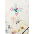 itenga Zeichenmappe 33105352, Schmetterling, A3, Karton, 3 Einschlagklappen, Gummizug