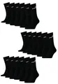PUMA Unisex Crew Tennissocken Sportsocken Socken für Damen Herren 18 Paar, Farbe:200 - black, Socken & Strümpfe:35-38