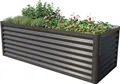 PRIMEYARD Hochbeet LUCA anthrazit Stahlkonstruktion 180x75x60 cm