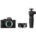 Panasonic LUMIX DC-G100D mit LUMIX G VARIO 12-32mm F3.5-5.6 ASPH. OIS und Stativ-Griff DC-G100DVEGK