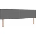 vidaXL Kopfteil mit Kopfteil Hellgrau 180 cm Kunstleder 42007061