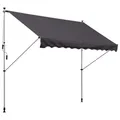 Outsunny Klemmmarkise, BxL: 300 x 150 cm, Aluminium/Stahl/Polyester - grau