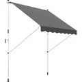 Outsunny Klemmmarkise Mit Handkurbel Höhenverstellbar Gelenkarmmarkise Schmutzabweisend, Witterungsbeständig Balkonmarkise 150cm Breit Terrassenmarkise Für Terrasse Balkon Veranda Grau