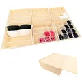 SIMPLE JOY® PAX100 Organizer für ikea Kleiderschrank; passgenau; Stabiler Boden; Schubladen Ordnungssystem für Socken, Unterwäsche, Krawatten; 6er Set (Beige)