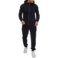 Reslad Jogginganzug Reslad Jogginganzug Herren Sweat Sportanzug Jogginghose + Oberteil, Sweatjacke + Jogginghose Trainingsanzug SET schwarz XXL