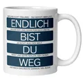 Lustige Abschieds-Tasse Geschenkidee Abschied Jobwechsel Neubeginn Kollegen