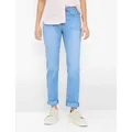 Brax Damen Five-Pocket-Hose Style CAROLA USED LIGHT BLUE, denim hellblau, Gr. 42