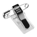 25 Stück Nadel/Clip Kombination Kombiclip selbstklebend selbstklebende Clipse mit Nadel und Klemme, für Namensschilder, Visitenkarten, Ausweise...