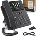 GEQUDIO GA-3 Festnetztelefon Schnurgebunden Anrufbeantworter Farbdisplay Tischtelefon für alle Anschlüsse FritzBox Speedport TAE Hybrid IP Deutsche Anleitung USB EU-Version