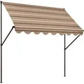ANGERER Klemmmarkise (beige mit Nadelstreifen braun, 350 cm breit)