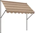 Angerer Klemmmarkise Exklusiv mit Handkurbel, Terrasse/Balkon, einfache Montage ohne Bohren, Made in Germany, hochwertiger Stoff, UV-beständig, höhenverstellbar, wasserabweisend, 350 cm Beige