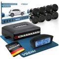 VSG24 Premium Kombi-Set Einparkhilfe für vorne & hinten, PKW, Sprinter, Wohnmobil - Sensoren schwarz PDC-22145