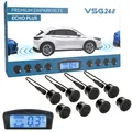 Einparkhilfe Set Vorne&Hinten Premium Display Rückfahrwarner PDC 8 Sensoren e13