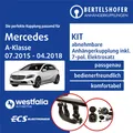 Für MERCEDES A-Klasse Typ W176 07.2015-04.2018 AHK abn +7pol spez. E-Satz TOP