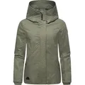 Ragwear Outdoorjacke Vannesa Wasserdichte Damen Übergangsjacke mit Kapuze grün XXL (44)