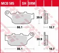 BREMSBELÄGE HINTEN HONDA NX 650 DOMINATOR (90-95) TRIUMPH 675 DAYTONA (09-11)