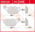 Bremsbeläge hinten gesintert Sh Trw Serie Honda Triumph Suzuki Buell