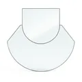 Feuercampus Funkenschutzplatte Glas zweiteilig Rundbogen ESG 0,6 cm Kaminplatte