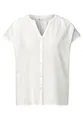 STREET ONE Schlupfbluse Buttoned splitneck blouse w ta, off white