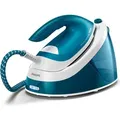 Philips PerfectCare Dampfbügelstation, Keramikbügelsohle, 120 g/min, 6.0 bar, 2400 W, Blau (GC6840/20) - Blau