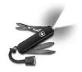 Victorinox Schweizer Taschenmesser, Signature Lite Onyx Black, Multitool, Swiss Army Knife mit 9 Funktionen, Klinge, Massstab
