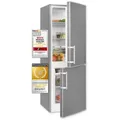 Exquisit Kühl-Gefrierkombination KGC233-60-HE-040D inoxlook | 173 l Nutzinhalt | Edelstahloptik - Silber