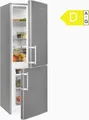 Exquisit Kühl-Gefrierkombination KGC233-60-HE-040D | 173 l | LED | Energieklasse D | 142,5x50x56 cm | inoxlook, D (Spektrum A bis G)