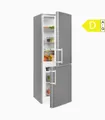 Exquisit Kühl-Gefrierkombination 173L Inoxlook LED EEK D 142cm