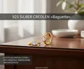 925 Silber Creolen »Baguette«