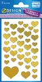 AVERY Zweckform ZDesign CREATIVE Sticker "Herzen" gold 2 Blatt à 39 Sticker