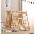 HOME DELUXE Klettergerüst Indoor Spielturm LIO, (inkl. Schaukel, Rutsche, Kletternetz & Leiter), 8 in 1 Kletterturm I Spielzimmer, Kinderzimmer
