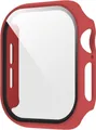 Für Apple Watch Series 10 46mm Kunststoff PC Hülle + H9 Hart Glas Rot