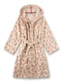 Sanetta Mädchen-Bademantel orange Leo-Print | Hochwertiger und kuscheliger Bademantel aus Baumwolle.