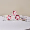 KARACA Bursa Türkische Teegläser Set, 12-teiliges Teeglas, Teeset für 6 Personen (Cay Bardagi Set), Tee Gläser mit Traditionelles Design in Rot, Roter Teller mit feinen Details