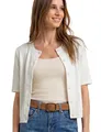 Street One Damen Kurzarm Jacke im Strick-Look