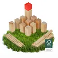 Ocean 5 Kubb - Original Wikinger Wurfspiel für Draußen - Holz Schach Kegel Spiel aus Skandinavien - Das Geschicklichkeitsspiel für Den Sommer