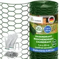TTL GARDEN Hasendraht 25mx1m grün – 25x45mm Masche PVC 0,7mm Draht