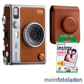 Fujifilm EVO Instax Mini braun Sofortbildkamera Sparset 2 Filme Tasche NEU OVP