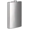 Relaxdays Flachmann, Silber, Metall, 18x29x5 cm, Essen & Trinken, Barausstattung
