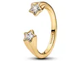 Pandora 163582C01-50 Sternschnuppe - Gelbgold verg. offener Ring mit klarem Zirkonia - Gr. 50