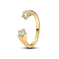 PANDORA Ring für Damen Sternschnuppen Goldfarben 163582C01-50 Ringgröße 50/15,9