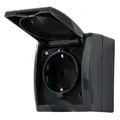 Steckdose Feuchtraum IP44 einpolig Aufputz REV AquaForm anthrazit
