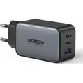 Ugreen Nexode Triple USB / USB-C Charger Power Delivery 65W 3.25A - Black - Schwarz