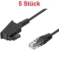 3m Telefon Internet DSL Kabel für Router 1x TAE-F Stecker auf RJ45 LAN Stecker