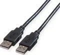 ROLINE USB 2.0 Kabel, Typ A-A, schwarz, 0,8 m