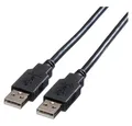 ROLINE Roline USB-Kabel USB 2.0 USB-A Stecker 0.80 m Schwarz Geschirmt 11.02 USB-Kabel, (80.00 cm)