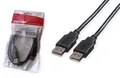 Roline USB 2.0 Kabel | USB Hi-Speed 480 Mbit/s | A - A | M/M | Schwarz | 0,8 m