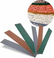 Rasenkanten Metall Höhe 13.5-18.5 cm Länge 120 cm | Beeteinfassung | Beetumrandung | Beetbegrenzungen, Farbe:Verzinkt,Size:1 Stück 18.5cm