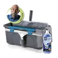 LICHTERBLITZ Fensterreiniger Set komplett |Professionell Fenster putzen| Inkl. Fensterabzieher, 12-Liter-Eimer mit Ablage, Abzieher, Wischer, Mikrofastertuch & Reinigungsmittel | für Haus & Auto